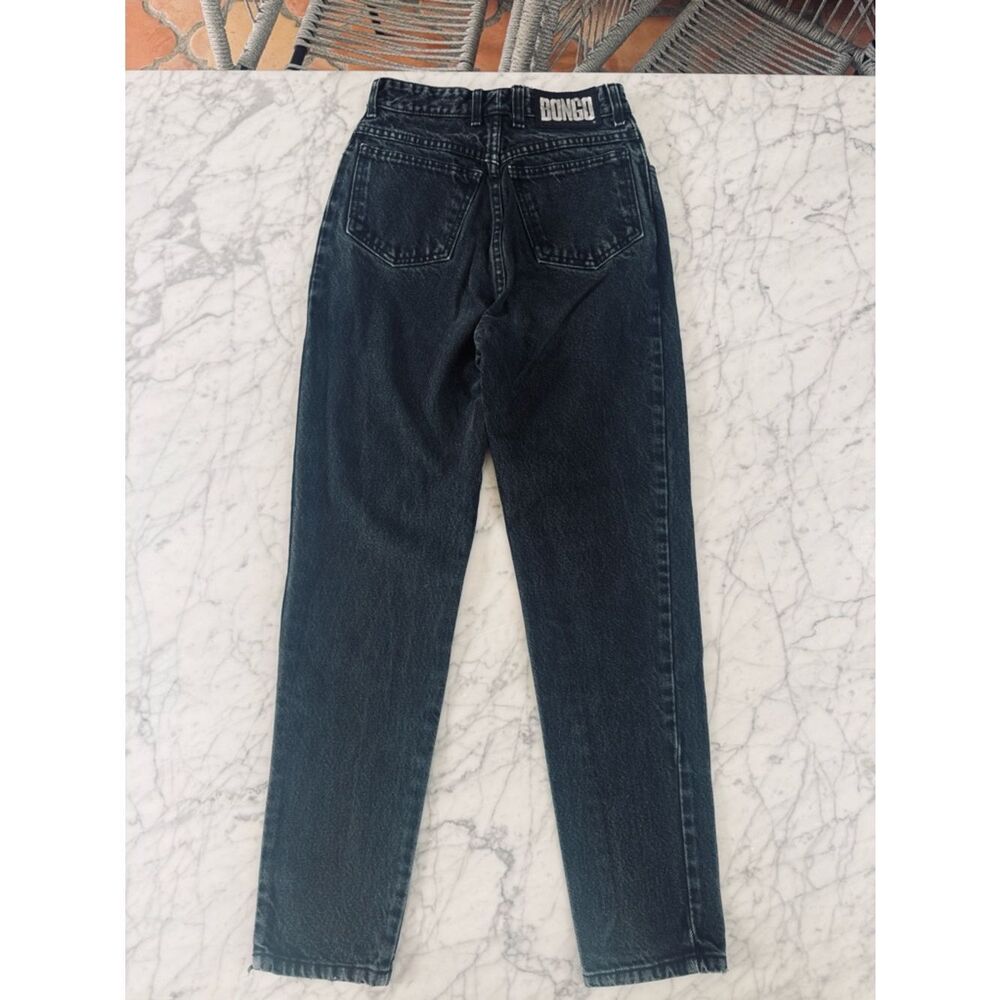 Vintage Bongo Jeans Sz 3/24 Dark Wash Straight Wedgie Jeans